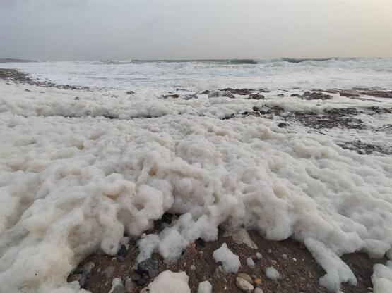 Χανιά: Γέμισε με αφρούς η θάλασσα στην Π...