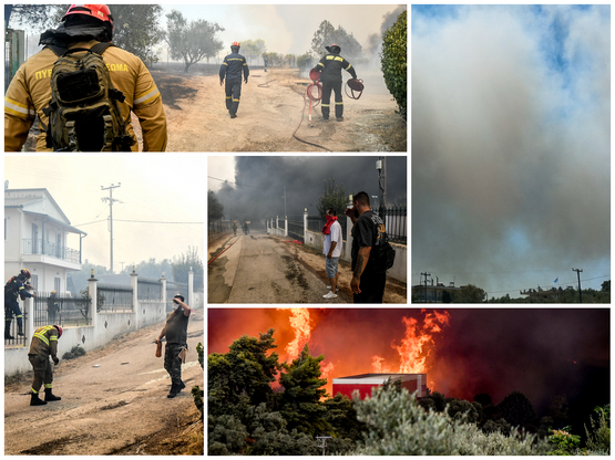 Δεκάδες εικόνες από την πύρινη κόλαση στ...